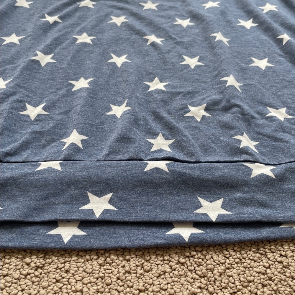 Blue Star Print Long Sleeve Top - Picture 4 of 7